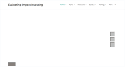 Desktop Screenshot of evaluatingimpactinvesting.org